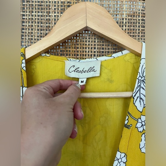 Cleobella Myra Wrap Dress in Yellow - Picture 5 of 8